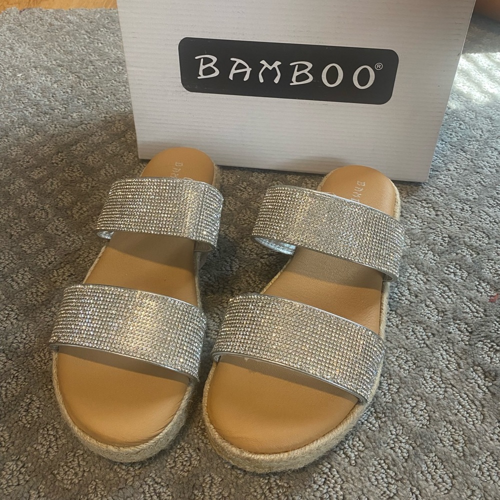 Bamboo Sparkle Slip On Flatform